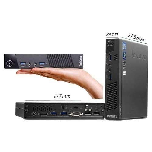 (Refurbished) Lenovo ThinkCenter Tiny Desktop (Intel i5 | WiFi | Windows 11 Pro| MS Office| VGA),Black